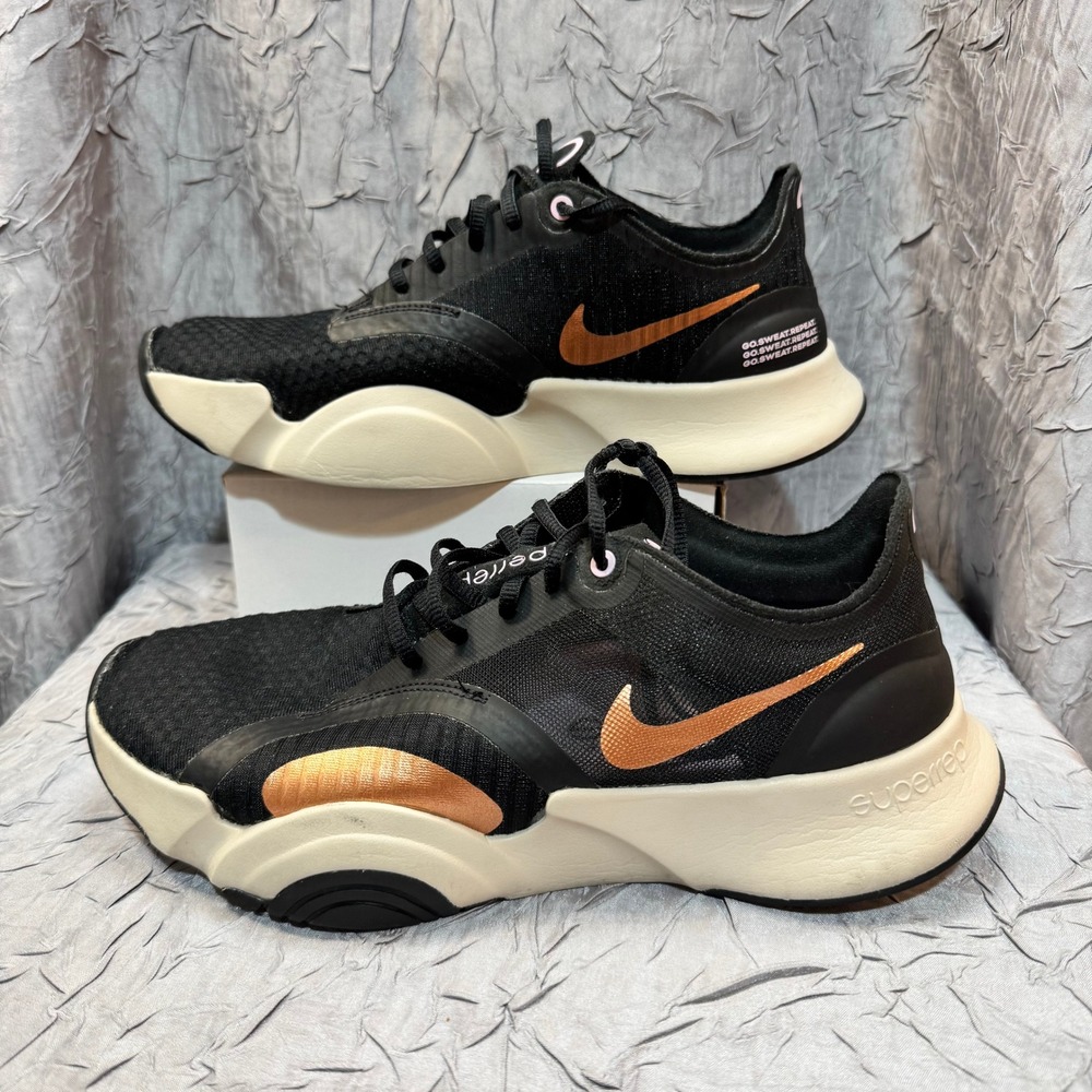 Nike SuperRep Go Womens 9.5 Black Bronze Training Shoes CJ0860-186